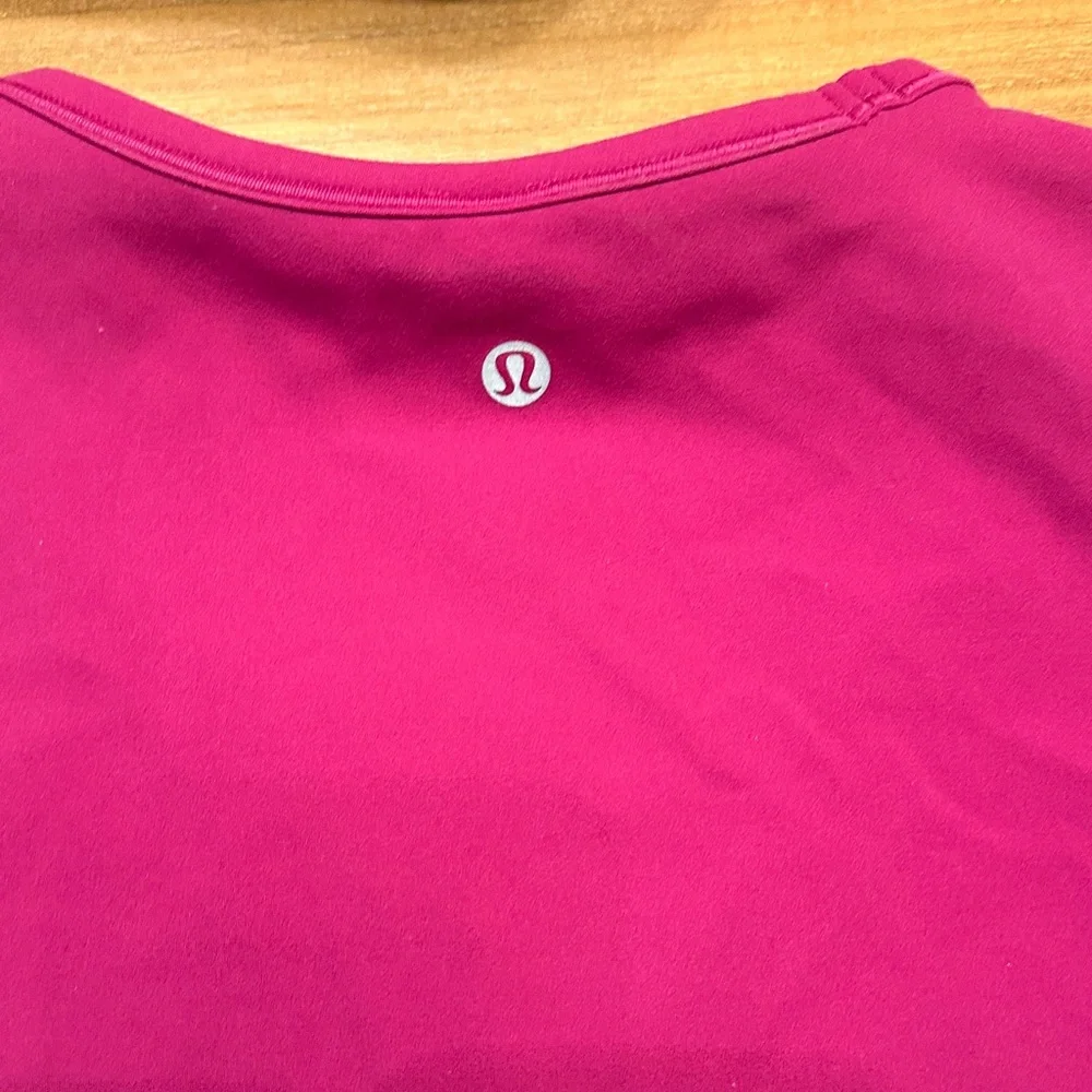 Lululemon Athletica Magenta Short Sleeve Tee - Picture 3 of 3